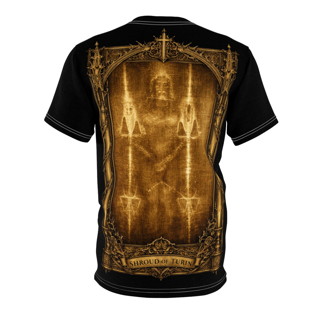 Shroud of Turin Black Cut & Sew T-Shirt