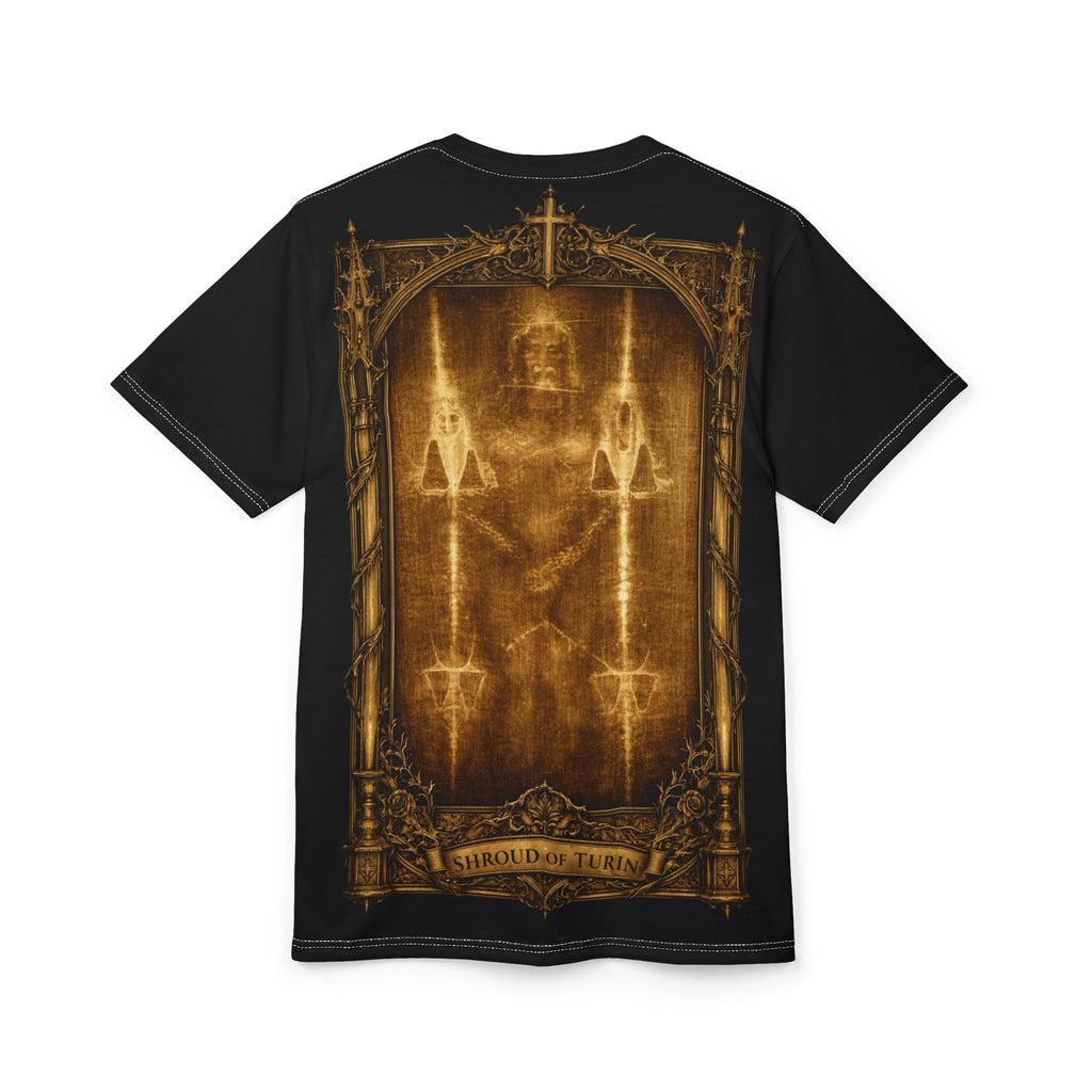 Shroud of Turin Black Cut & Sew T-Shirt