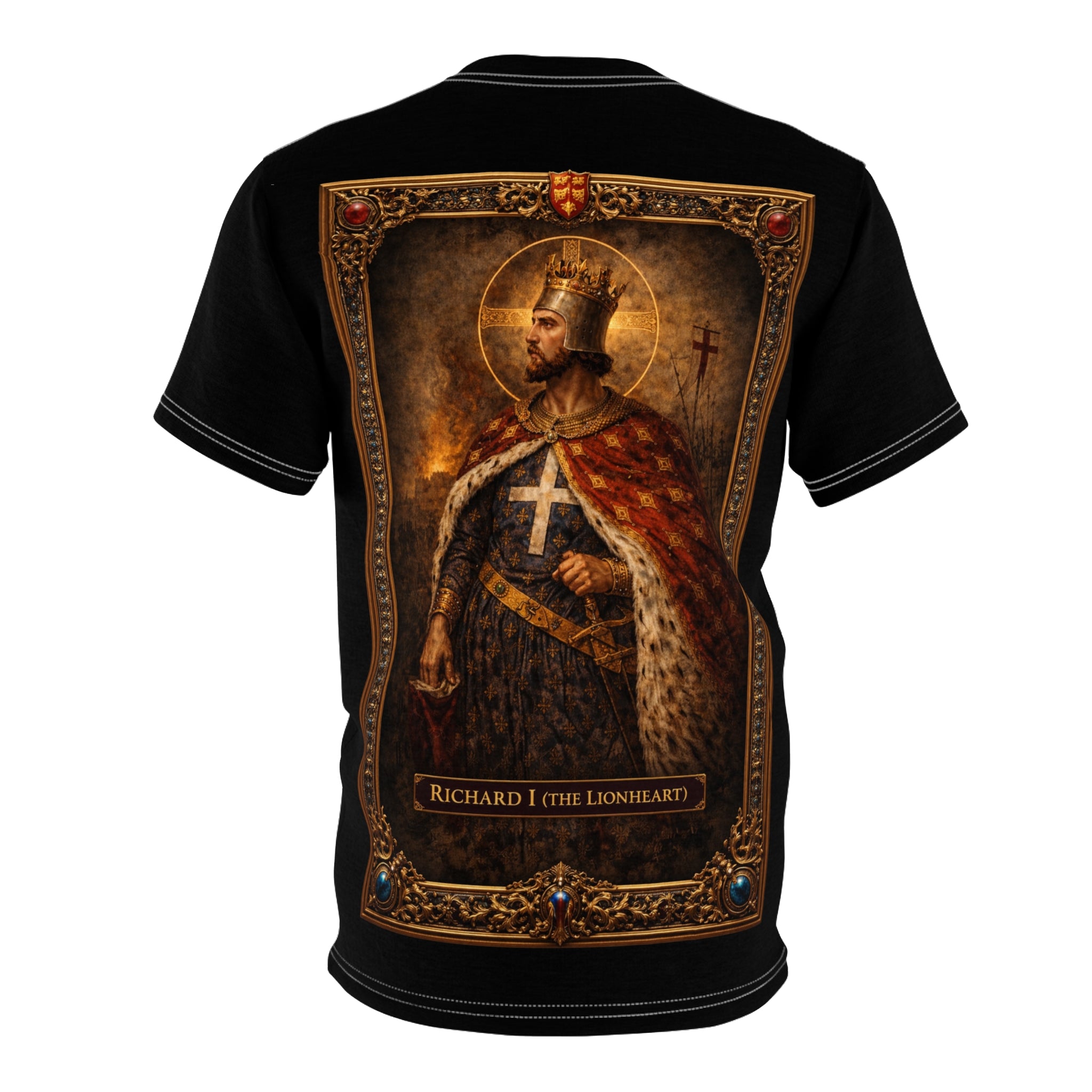 Crusader Collection: King Richard I Lionheart Black T-Shirt