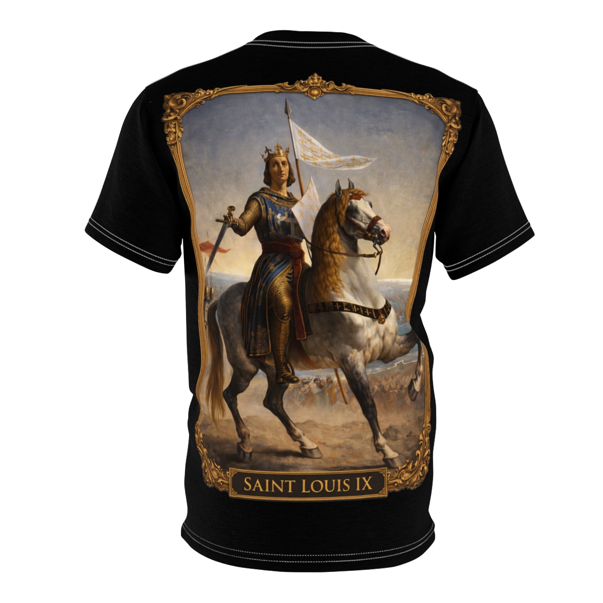 Crusader Collection: Saint Louis IX Black Tee