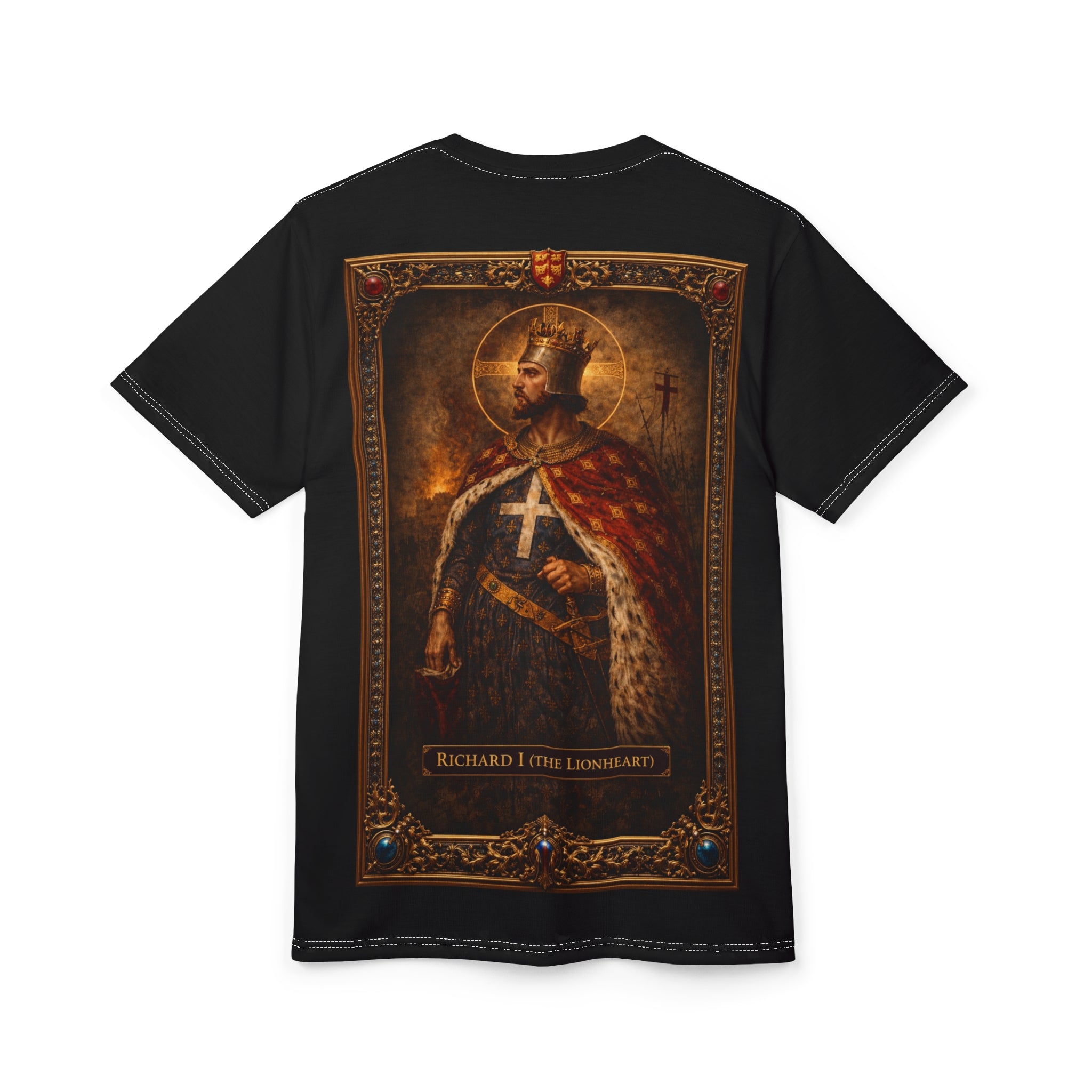 Crusader Collection: King Richard I Lionheart Black T-Shirt