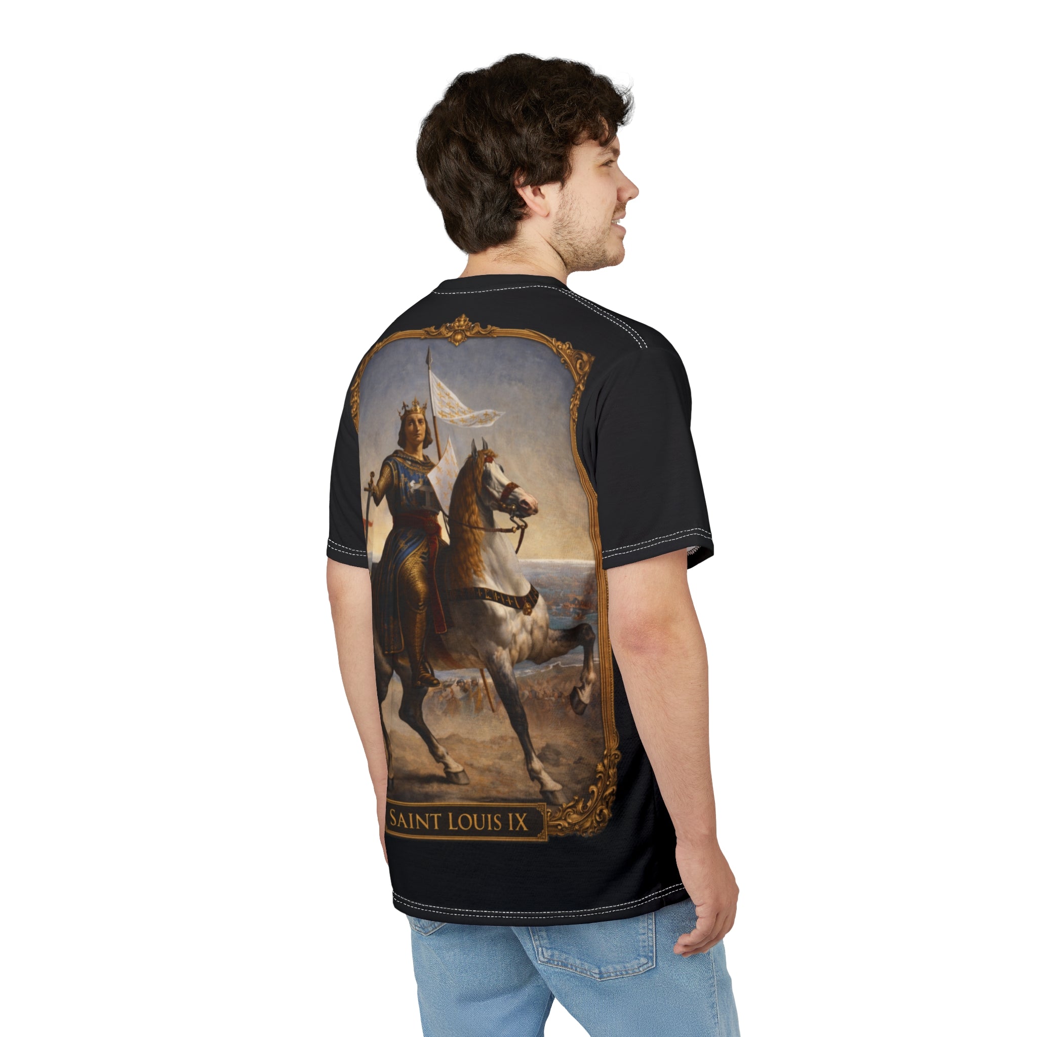 Crusader Collection: Saint Louis IX Black Tee
